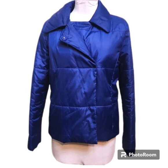 Brilliant Blue Lightweight Puffer Jacket by Simply Vera Vera Wang - Size XS - Picture 1 of 10